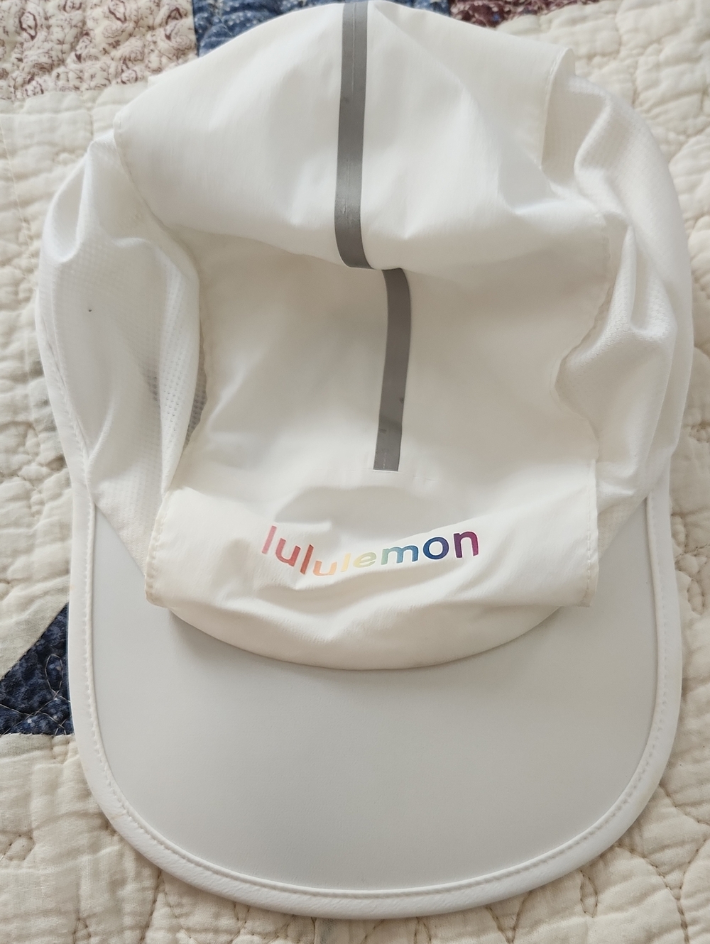 Lululemon White Rainbow Logo Cap Size L/XL